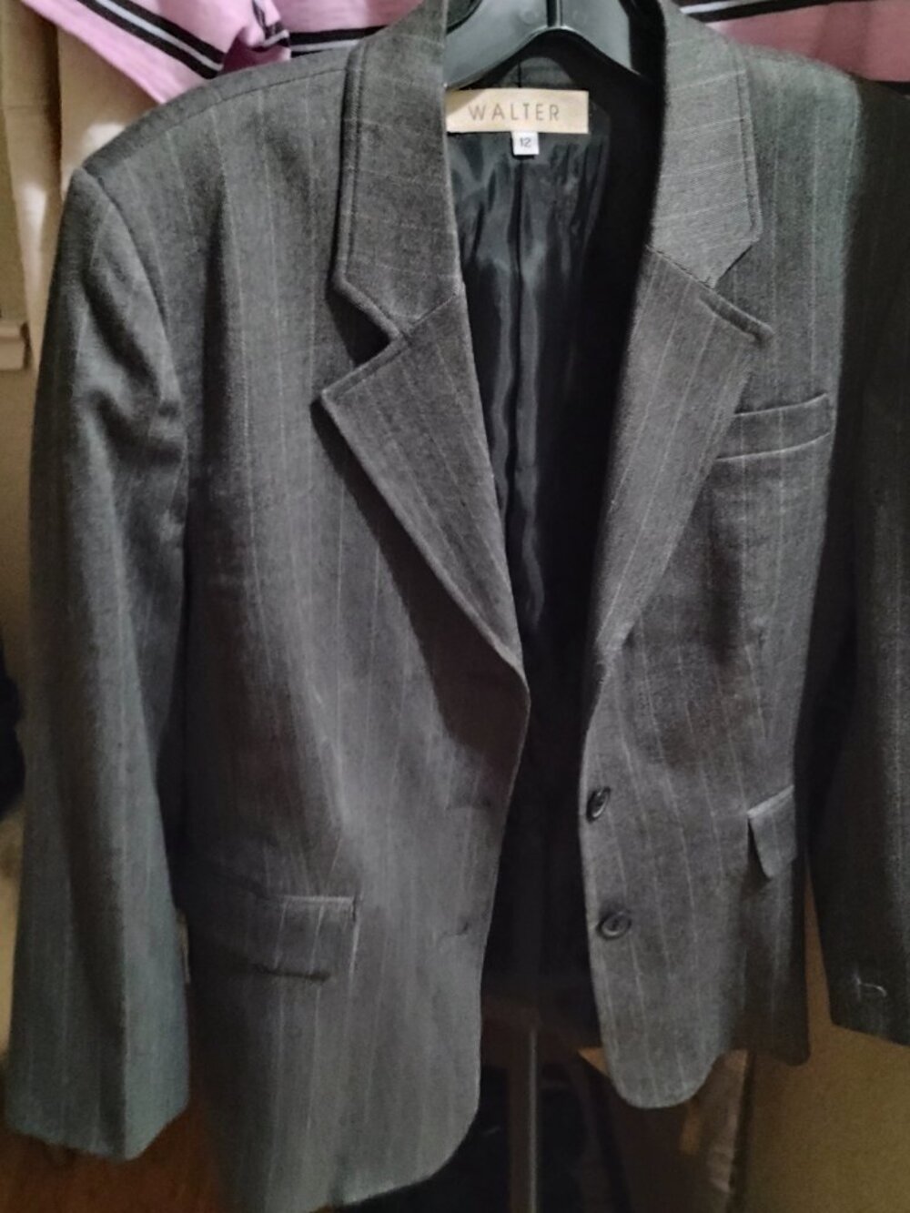 Walter Gray and White Pinstripe Blazer
